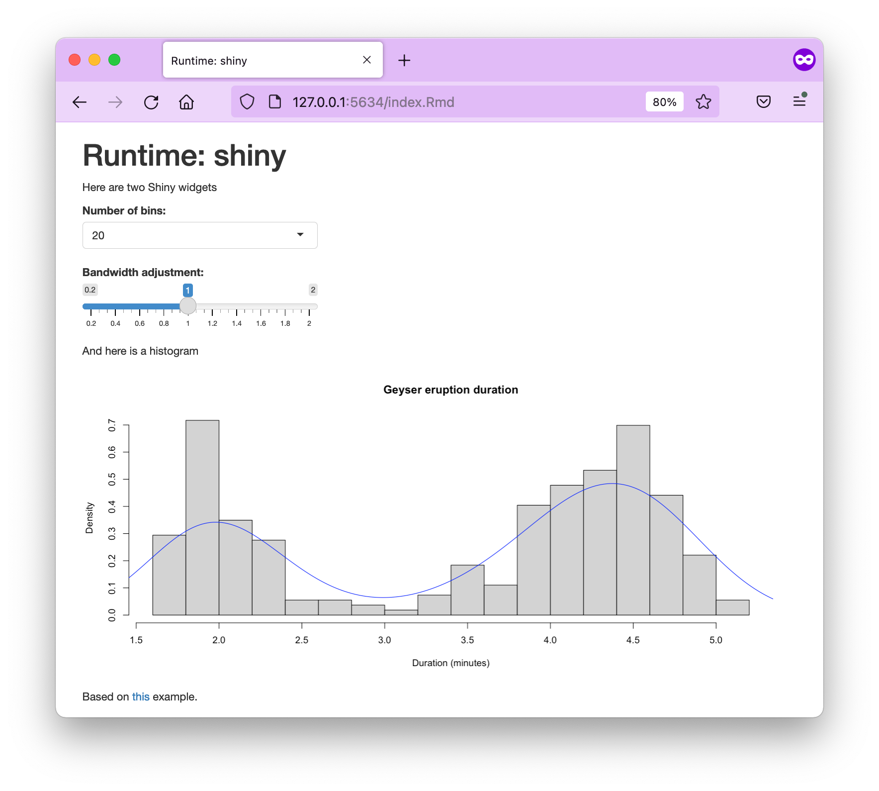 Containerizing Interactive R Markdown Documents