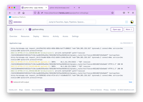Scaling Shiny Apps For Python And R: Sticky Sessions On Heroku 13 Scaling Shiny Apps for Python and R: Sticky Sessions on Heroku